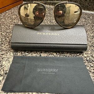 Burberry Brown Aviator Sunglasses